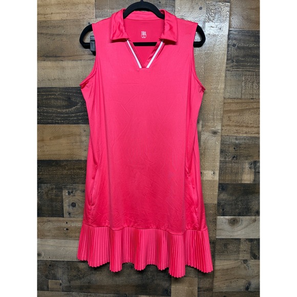 Tail Dresses & Skirts - TAIL Women's Large Sleeveless Golf Dress Pink Pleated Hem Athletic NWOT